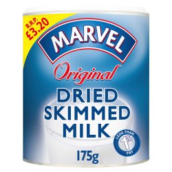 MARVEL Original Dried Skimmed Milk 12 x 175g PMP £3.20