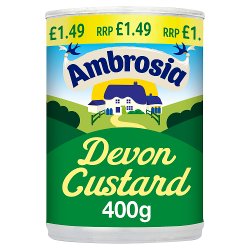 Ambrosia Ready To Serve Devon Custard Can 12 x 400g PMP £1.49