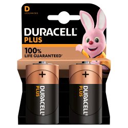 Duracell Plus 100% D 2pk