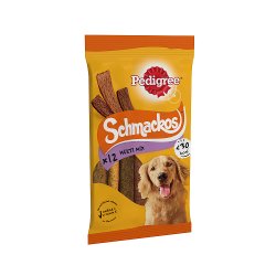 Pedigree Schmackos Adult Dog Treats Multi Mix 12 Strips 86g