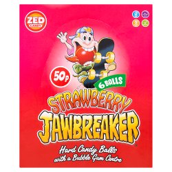 Zed Candy 6 Strawberry Jawbreaker Balls 1188g
