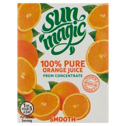 Sunmagic 100% Pure Orange Juice Smooth 200ml