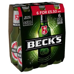 Beck's German Pilsner Beer Bottles 6 x 275ml £5.50