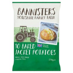 Bannisters Yorkshire Family Farm 10 Baked Jacket Potatoes 2.3kg