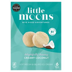 Little Moons Creamy Coconut Soft Mochi & Gelato Ice Cream 6 x 32g (192g)