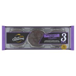 Food Connections 3 Double Chocolate Flavour Muffins 180g