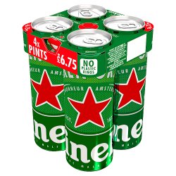 Heineken Lager Beer 4 x 568ml Cans