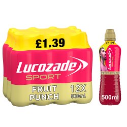Lucozade Sport Drink Fruit Punch 500ml PMP £1.39