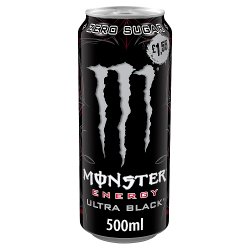 Monster Energy Drink Ultra Black Zero Sugar 500ml PM £1.55