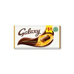 Galaxy Smooth Caramel & Milk Chocolate Block Bar £1.35 PMP 135g