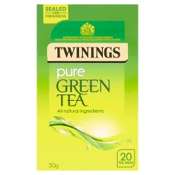 Twinings Pure Green Tea 20 Single Tea Bags 50g