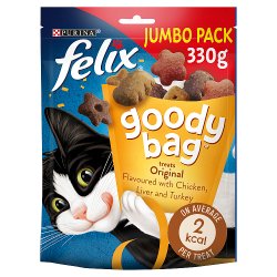 FELIX Goody Bag Original Chicken, Liver and Turkey Cat Treats 330g