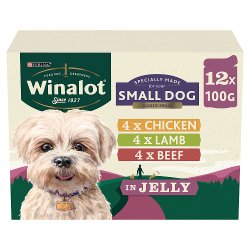 WINALOT Meaty Chunks Small Dog Mixed in Jelly Wet Dog Food 12x100g