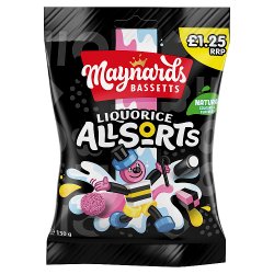 Maynards Bassetts Liquorice Allsorts Sweets Bag £1.25 PMP 130g