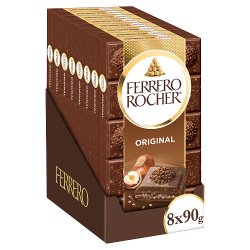 Ferrero Rocher Original Milk Chocolate & Hazelnut Praline Bar 90g