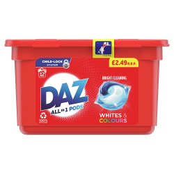 Daz ALL in 1 PODs Washing Capsules Whites & Colours 12 Washes