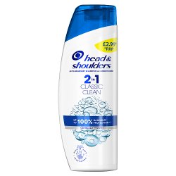 Head & Shoulders Classic Clean 2in1 Anti Dandruff Shampoo 250ml. Refreshing Clean Scent