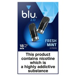 blu 2.0 Fresh Mint Vape Pods 18mg/ml 2 x 1.9ml