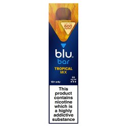 blu bar Tropical Mix Disposable Vape 20mg/ml