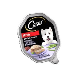 Cesar Classics Terrine Dog Food Tray Turkey & Lamb in Loaf 150g PMP 85p