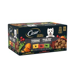 Cesar Natural Goodness Grain Free Wet Dog Food Tins Mixed in Loaf 6 x 400g