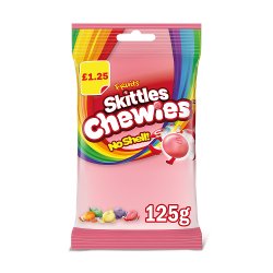 Skittles Chewies Vegan Sweets Fruit Flavoured Treat Bag £1.25 PMP 125g