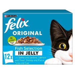 FELIX Fish Selection in Jelly Wet Cat Food 12 x 100g