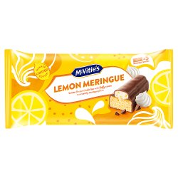McVitie's Lemon Meringue Lemon Flavoured Cake Bars with a Cream Filling and Crunchy Meringue Pieces