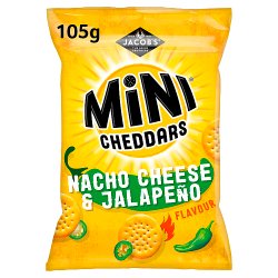 Jacob's Mini Cheddars Nacho Cheese & Jalapeño Snacks 105g £1 PMP
