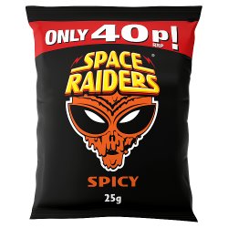 Space Raiders Spicy Crisps 25g, 40p PMP