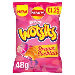 Walkers Wotsits Prawn Cocktail Snacks Crisps £1.25 RRP PMP 48g