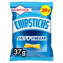 Smiths Chipsticks Salt & Vinegar Snacks 39p RRP PMP 37g
