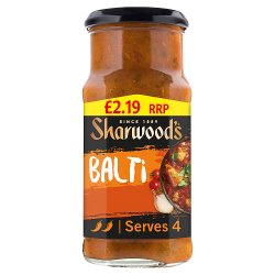 Sharwood's Balti Cooking Sauce Curry 6 x 420g PMP £2.19
