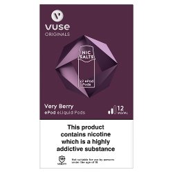 Vuse Originals Very Berry ePod eLiquid Pods 12mg/ml