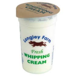 Longley Farm Fresh Whipping Cream 250ml