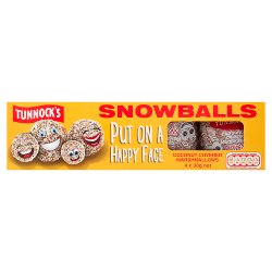 Tunnock's Snowballs Coconut Covered Marshmallows 4 x 30g (120g)