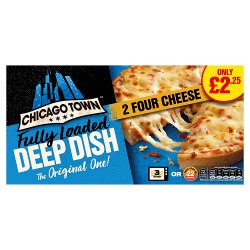 Chicago Town 2 Deep Dish Four Cheese Mini Pizzas 2 x 148g (PMP)
