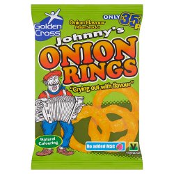 Golden Cross Johnny's Onion Rings Onion Flavour Maize Snacks 22g
