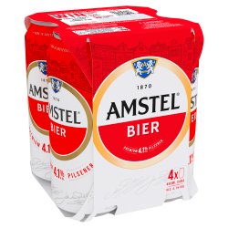 Amstel Lager Beer Can 4x440ml