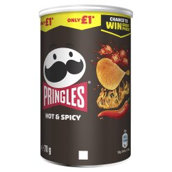 Pringles Hot & Spicy Crisps Can 70g