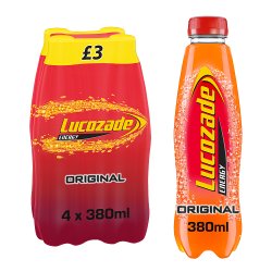 Lucozade Energy Drink Original 4x380ml PMP £3.00