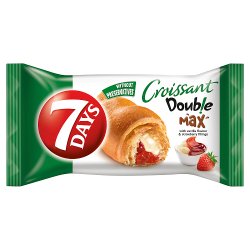 7 Days Croissant With Vanilla Flavour & Strawberry Fillings Double Max 80g