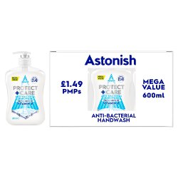 Astonish PMP Protect + Care Anti-Bacterial Handwash Vitamin E 6 x 600ml