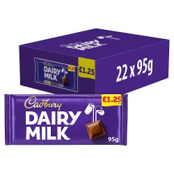 Cadbury Dairy Milk Chocolate Bar £1.25 PMP 95g