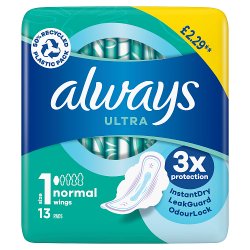 Always Ultra Pads Normal (Size 1) Wings 13