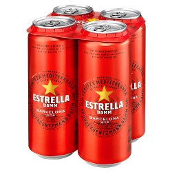 Estrella Damm 4 x 500ml Can