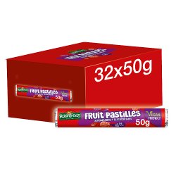 Rowntree's Fruit Pastilles Strawberry & Blackcurrant Sweets Tube 50g