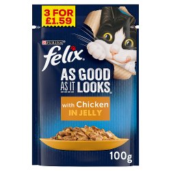 Felix As Good As It Looks with Chicken in Jelly 100g