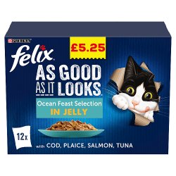 Felix As Good As It Looks Ocean Feast Selection in Jelly 12 x 100g (1.2kg)