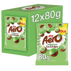 Aero Bubbles Peppermint Chocolate Sharing Bag 80g PMP £1.35